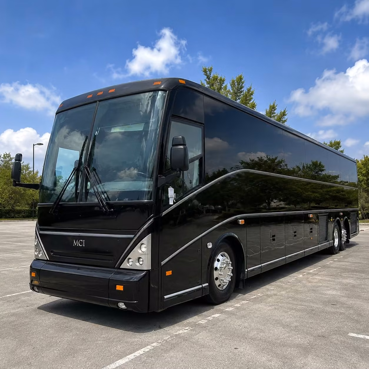 cleveland charter bus rental exterior