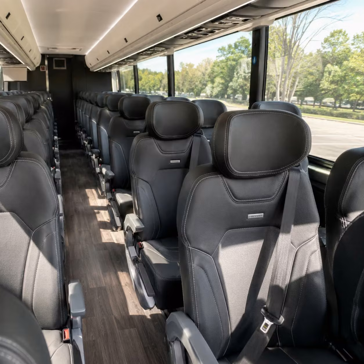 comfortable charter buses for long distance cleveland field trips and overnight travel